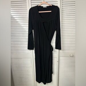 Story Teller Black Wrap Dress Size 2X